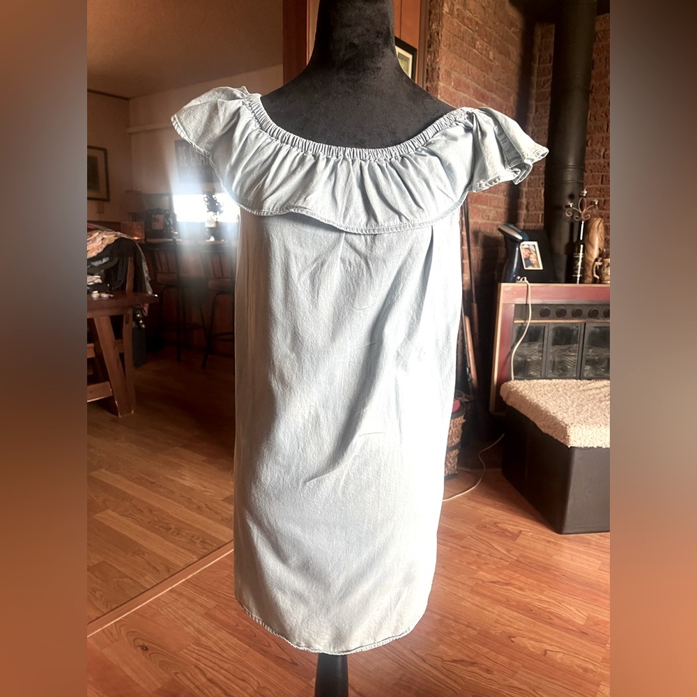 Rock & Roll Cowgirl Light blue chambray short dress size small